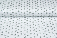 Baumwolljersey bedruckt mini branches ecru - off-white