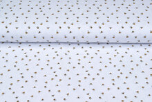 Baumwolljersey bedruckt mini bee weiss