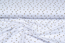 Baumwolljersey bedruckt mini bee weiss