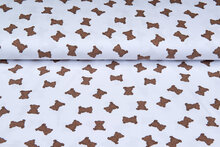 Baumwolljersey bedruckt mini bears weiss