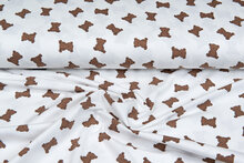 Baumwolljersey bedruckt mini bears ecru - off-white
