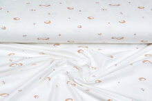 Baumwolljersey bedruckt mini hedgehog ecru - rostrot