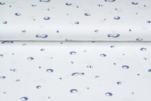 Baumwolljersey bedruckt mini hedgehog ecru - marine