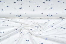 Baumwolljersey bedruckt mini hedgehog ecru - marine