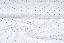 Baumwolljersey bedruckt stars ecru - altrosa