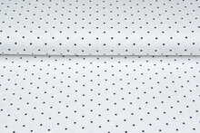 Baumwolljersey bedruckt stars ecru - dunkelblau