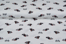 Baumwolljersey bedruckt race cars off-white