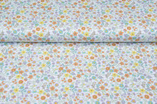 Baumwolljersey bedruckt little floral weiss
