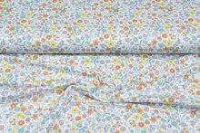 Baumwolljersey bedruckt little floral weiss