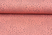 Strickstoff Jacquard little dropps lachsrosa