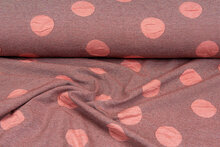 Strickstoff Jacquard big dots lachsrosa