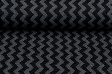 Strickstoff Jacquard zigzag schwarz-grau