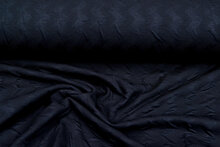 Strickstoff Jacquard zigzag dunkelblau