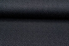 Strickstoff Jacquard little dots schwarz-hellgrau