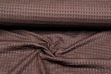 Strickstoff Jacquard waffel braun