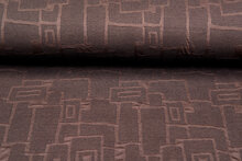 Strickstoff Jacquard retro stripes braun
