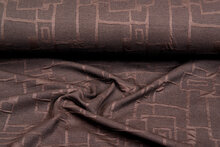 Strickstoff Jacquard retro stripes braun