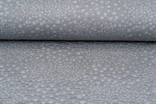 Strickstoff Jacquard retro little dropps grau-hellgrau