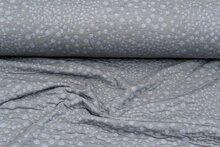 Strickstoff Jacquard retro little dropps grau-hellgrau