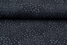 Strickstoff Jacquard little dropps dunkelgrau-grau