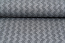 Strickstoff Jacquard little zigzag grau-hellgrau
