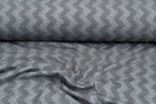 Strickstoff Jacquard little zigzag grau-hellgrau