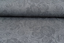 Strickstoff Jacquard roses 1 grau-dunkelgrau