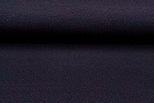 Strickstoff Jacquard little dots dunkelblau-rot
