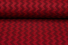 Strickstoff Jacquard zigzag rot-weinrot