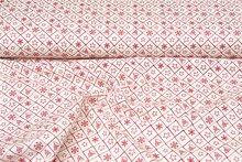 Baumwoll Popeline Bedruckt Weihnachten symbols ecru