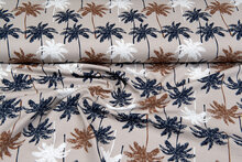 Baumwolljersey bedruckt palm sand-taupe