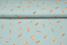 Baumwolljersey bedruckt tigers pastell mint
