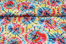 Baumwoll Musselin bedruckt tie dye multicolor