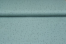 Baumwoll Musselin bedruckt little dots with foil mint