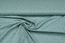 Baumwoll Musselin bedruckt little dots with foil mint