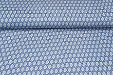 Baumwoll Musselin bedruckt retro triangle denim