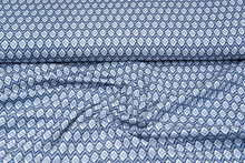 Baumwoll Musselin bedruckt retro triangle denim