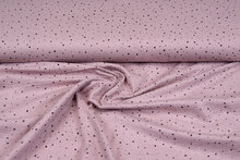 Baumwoll Musselin bedruckt little dots with foil altrosa