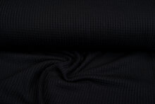 grob gestricktes Waffelpiqu&eacute; schwarz