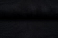 grob gestricktes Waffelpiqu&eacute; schwarz