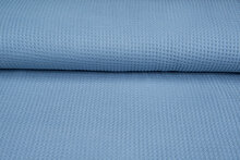 grob gestricktes Waffelpiqu&eacute; blau-mint