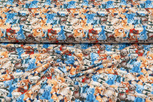 Baumwolljersey digital bedruckt colorful teddy bears