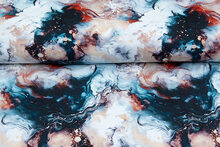 Baumwolljersey digital bedruckt marble multicolor