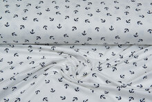 Baumwolljersey bedrukt anchor ecru