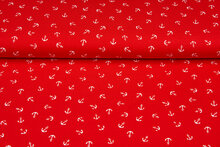 Baumwolljersey bedrukt anchor rot