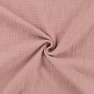 Baumwoll Musselin melange altrosa
