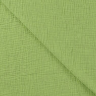 Baumwoll Musselin melange lime gr&uuml;n