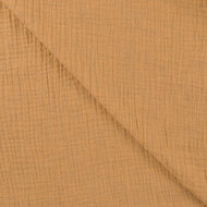 Baumwoll Musselin melange karamel