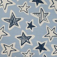 French Terry bedruckt stars blau