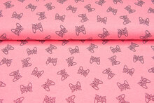 French terry bedruckt game controller neon rosa